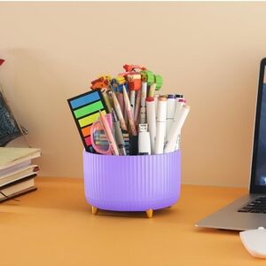 Purple desk or vanity organizer